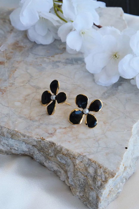 Heliophilia Silver Pendientes de Latón Dorados con Circonio